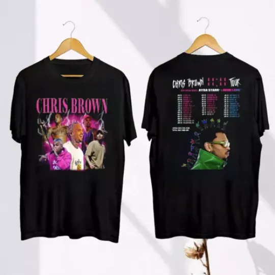 Discover Chris Brown 11:11 Tour 2024 T-Shirt, Chris Brown Fan Shirt