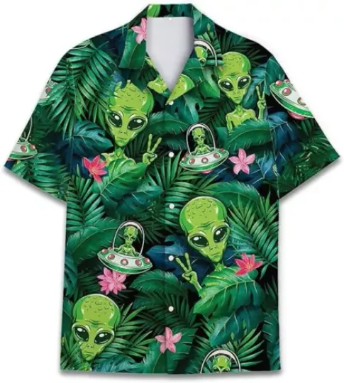 Discover Funny Alien Hawaiian Shirts For Men Women, Love Hawaiian Summer