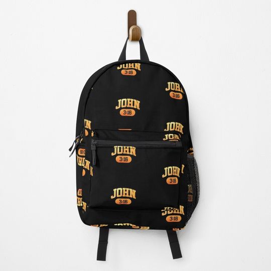 Discover Christian Bible Verse: John 3:16 Backpack