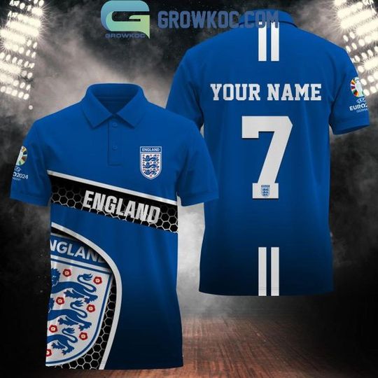 Discover Euro 2024 England/UK Football Team Fan Personalized Polo Shirts
