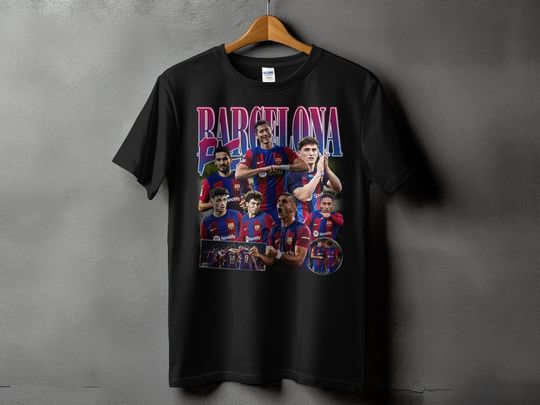 Discover FC Barcelona shirt, 90s Style Vintage Bootleg Tee, Graphic T-shirt