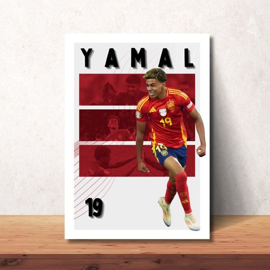 Discover Lamine Yamal Soccer Digital Poster