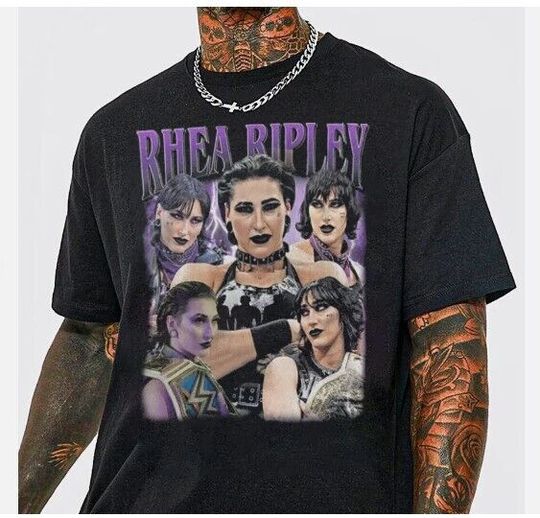 Discover Rhea Ripley Vintage Shirt, Gift For Woman And Man Unisex T-Shirt