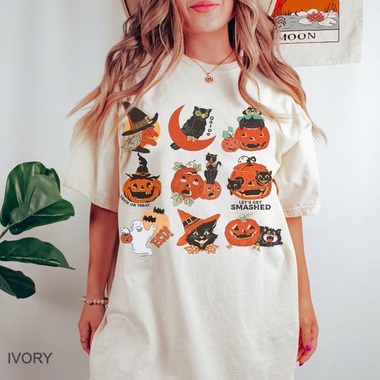 Discover Vintage Halloweent-shirt, Thanksgiving  Shirt, Funny Halloween Shirt, Halloween Gifts