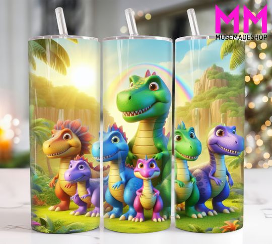 Discover Dinosaurs 20 oz Skinny Tumbler  Dinosaur Tumbler,Tumbler For Kids