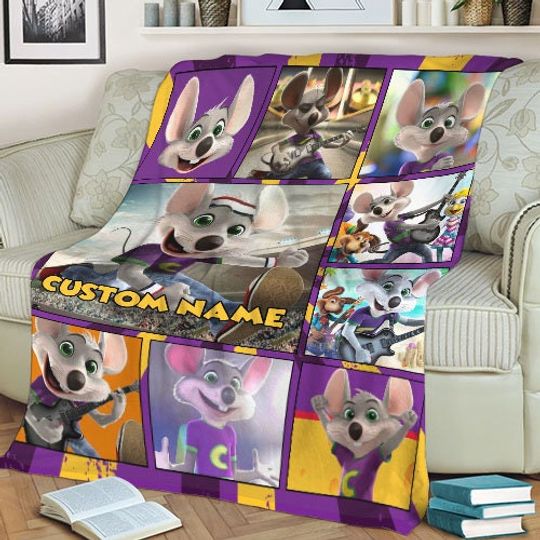 Discover Personalized Chuck E Cheese Blanket, Chuck E Cheese Fleece Blanket