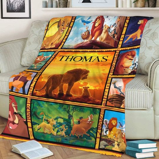 Discover Personalized Lion King Blanket, Lion King Birthday Fleece Blanket