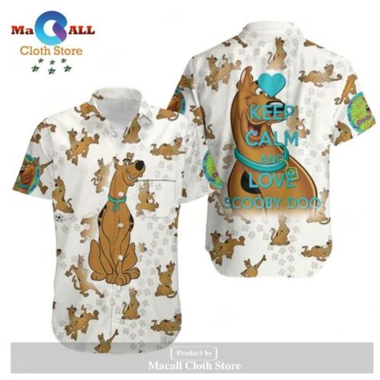Discover Scooby-Doo Keep Calm And Love Scooby-Doo Hawaiian Shirt