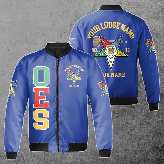 Discover Custom Name Order of the Eastern Star Past Matron OES Unisex Bomber Jacket
