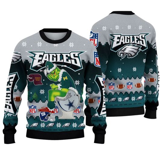 Discover P.Eagles Funny Christmas Ugly Sweater