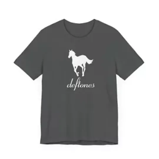 Discover Deftone White Pony Logo T-Shirt