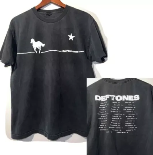 Discover Deftone White Pony Tour Black T-shirt