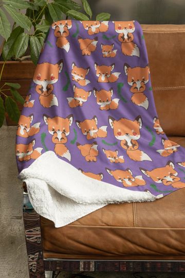 Discover Cute Fox Minky Blanket