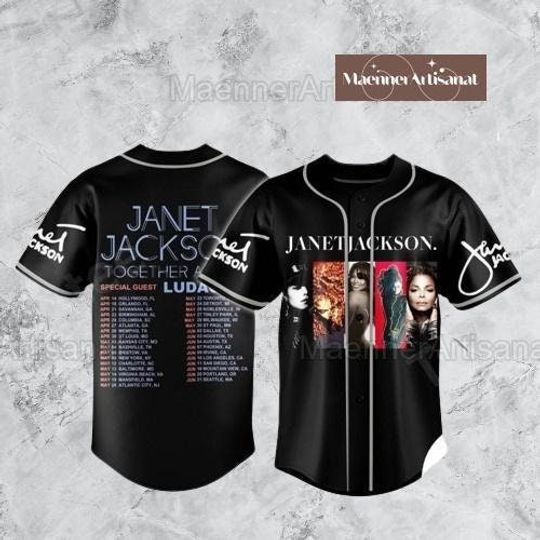 Discover Janet Jackson Together Again Tour Baseball Jersey, Janet Jackson Baseball Shirt