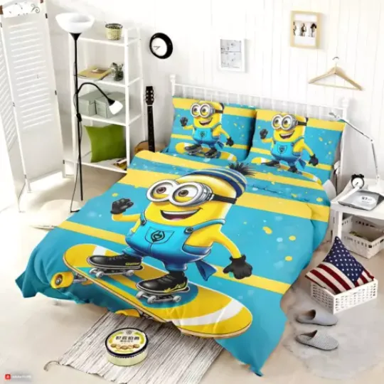 Discover Minions Quilt Duvet Cover Set Bedding Set