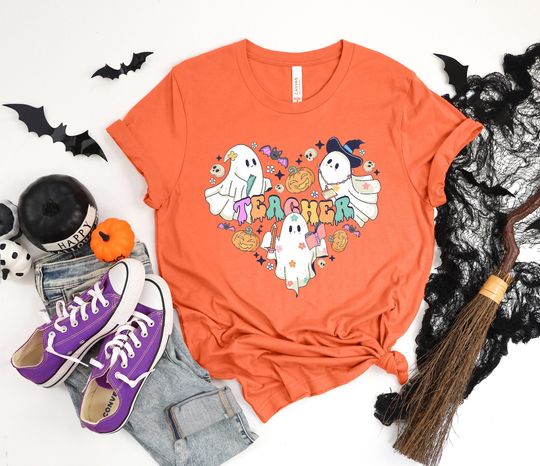 Discover Funny Teacher Ghost Shirt: Halloween Gift