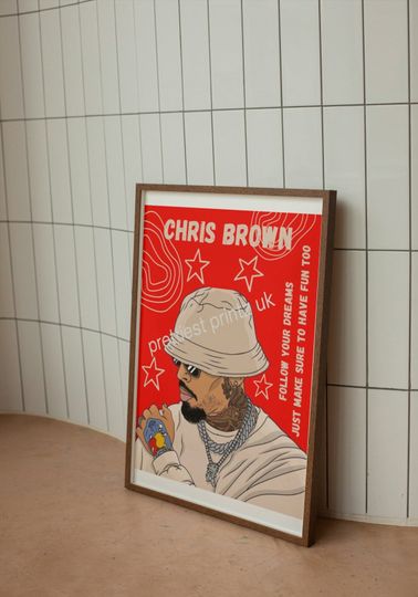 Discover Chris brown cartoon wall art poster