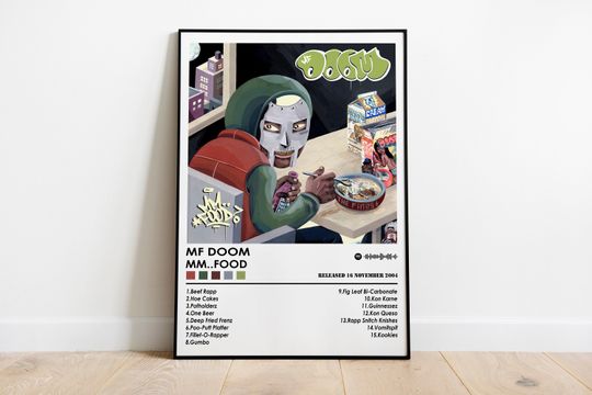 Discover MF Doom Music Poster - Mm..Food Album Cover