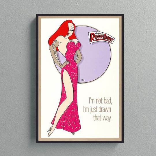 Discover Who Framed Roger Rabbit 80's Movie Poster Wall Art for Living Room and Bedroom