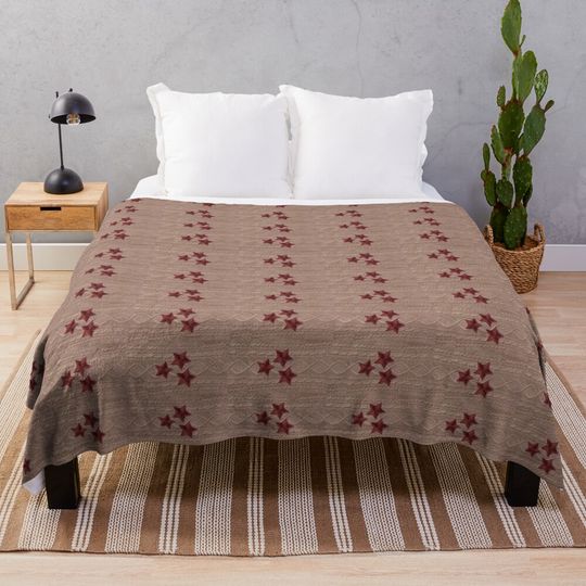 Discover Red cardigan star Throw Blanket