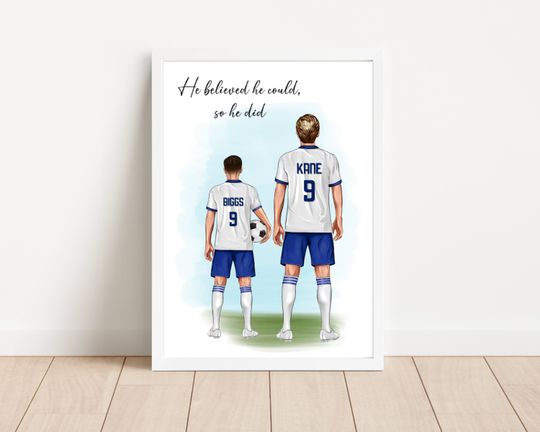 Discover Harry Kane print, Personalised football print,  England Football