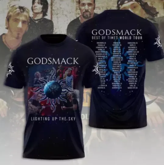 Discover Godsmack T-Shirt Rock Band Music Top Gift Unisex 3D T-Shirt