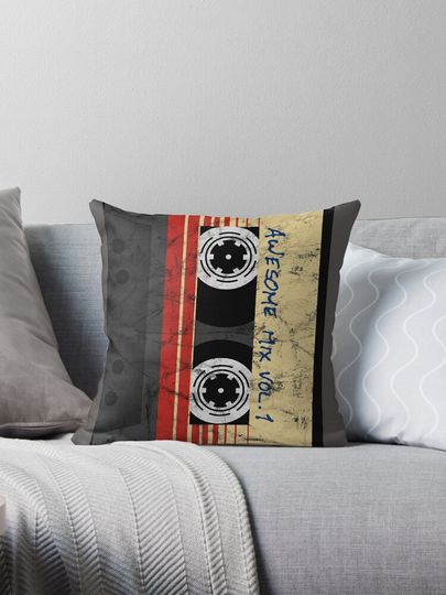 Discover Vintage Awesome Mixtape Vol. 1 Pillow