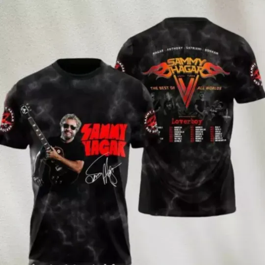Discover Red Rocker Sammy Hagar 2024 Tour The Best Of All World 3D T-Shirt