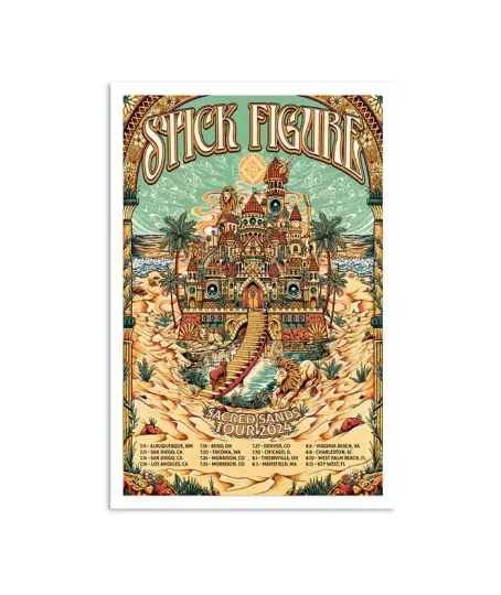 Discover Stick Figure Sacred Sands Tour 2024 Poster
