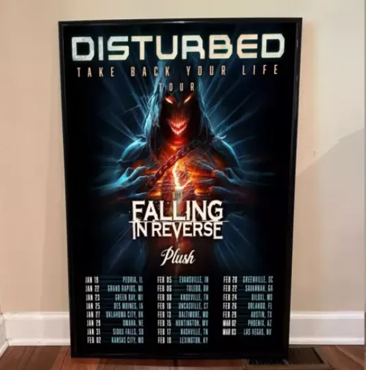 Discover Disturbed Take Back Your Life Tour 2024 Poster