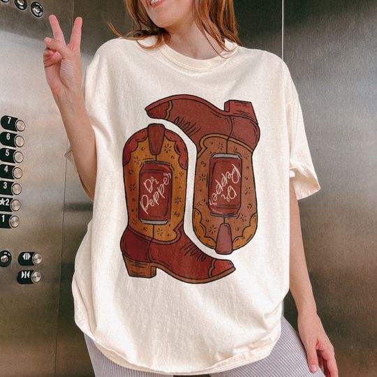 Discover Western Dr. Pepper Girly Shirt - Crispy Coke Girl | Texas Girl | Cowgirl Boot Tee