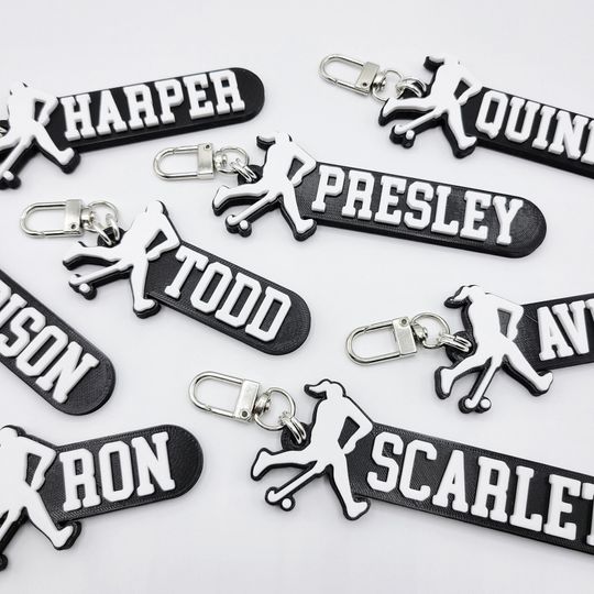 Discover Field Hockey Personalized Keychain / Keyring / Bag Tag / Name Tag