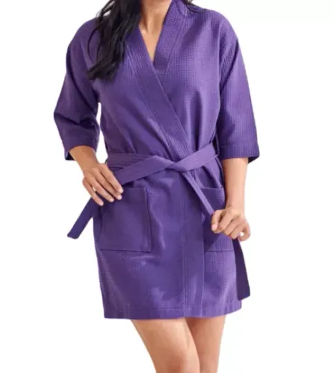 Discover Violet Bathrobe Women's Short Bathrobe