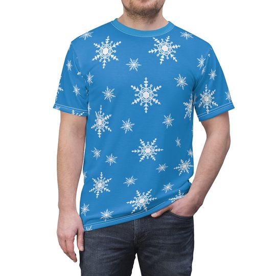 Discover Winter Snowflake Christmas Pattern Unisex All Over Print Running Costume Shirt