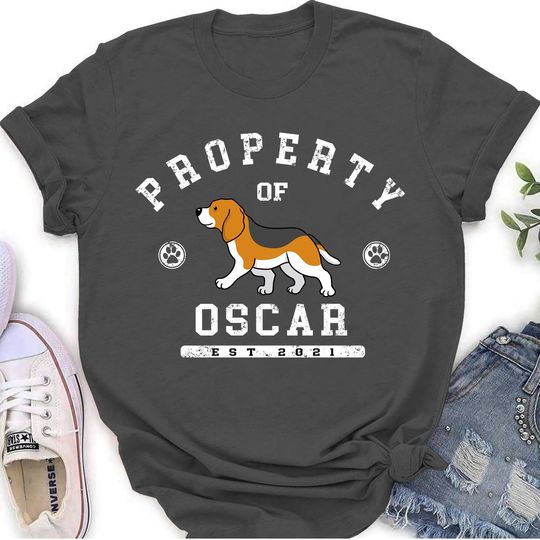 Discover Dog Property - Personalized Custom Women's T-shirt 
