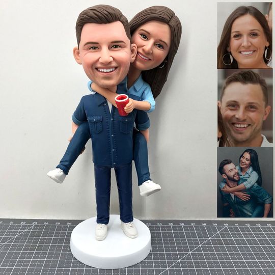 Discover Custom Anniversary Couple Bobblehead , Personalized Lover Statues