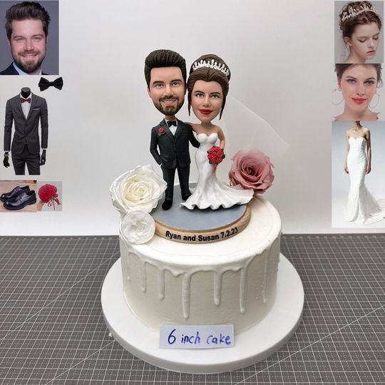 Discover Custom Wedding Bobbleheads, Personalized Wedding Toppers Figurine