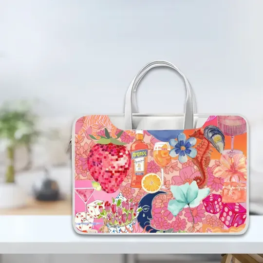 Discover Cute Pattern Aesthetic Scrapbook Laptop Bag