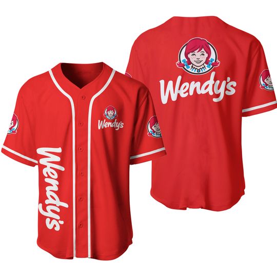 Discover Wendy's Baseball Jersey Shirt, Fast Food Jersey Shirt