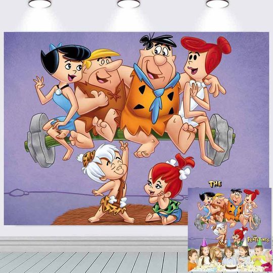 Discover The Flintstones Party Supplies Birthday Banner Backdrop Background