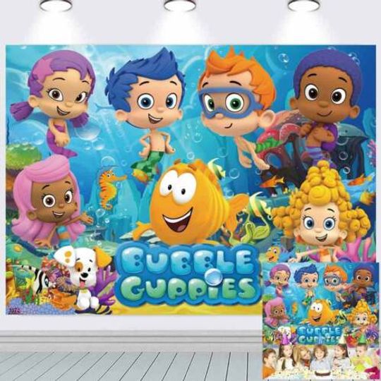 Discover Bubble Guppies Party Supplies Birthday Backdrop Banner