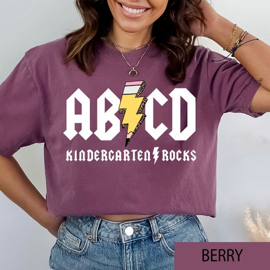 Discover ABCD Kindergarten Rocks Shirt, Teacher Shirts, Kindergarten Teacher Shirt