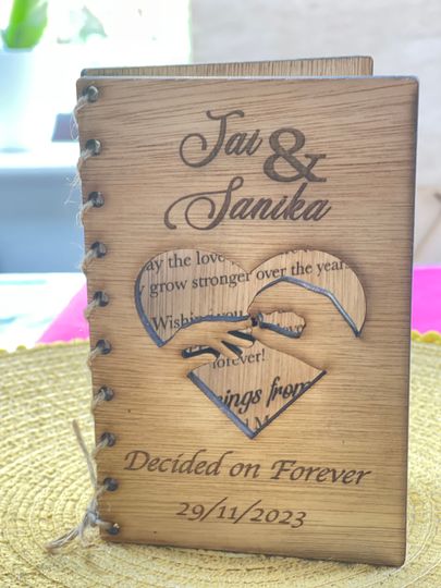 Discover Personalised wooden wedding card  Anniversary  Wedding  Birthday