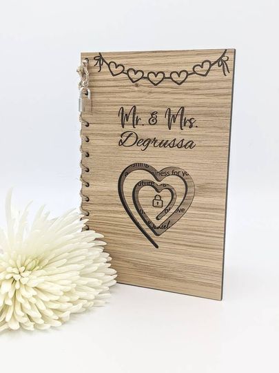 Discover Personalised Wooden Wedding Card, Newlywed gift ideas, Keepsake gift