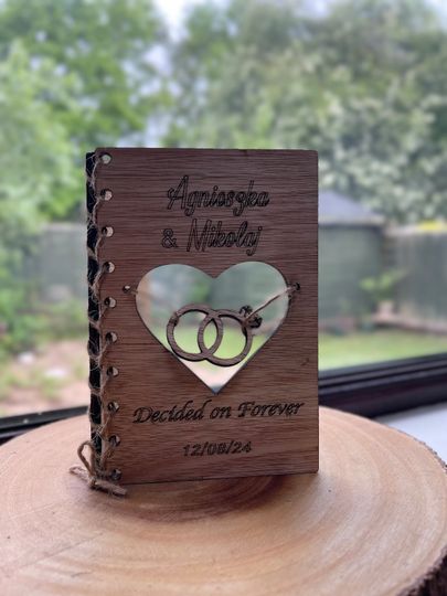 Discover Personalised wooden wedding card  Anniversary  Wedding