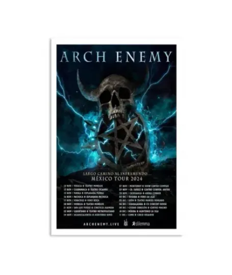 Discover Arch Enemy Mexico Tour 2024 Poster