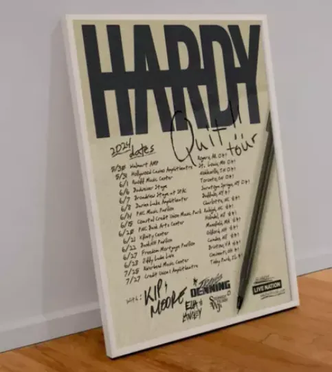 Discover Hardyy 2024 Quit Tour Poster
