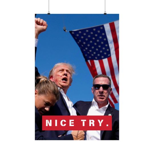 Discover Nice Try - Trump Poster