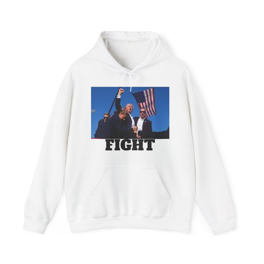 Discover FIGHT DONALD TRUMP 2024 Hoodie - Trump Rally Theme