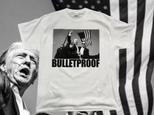 Discover TRUMP is BULLETPROOF T-Shirt Trump 2024 Bulle T-Shirt
